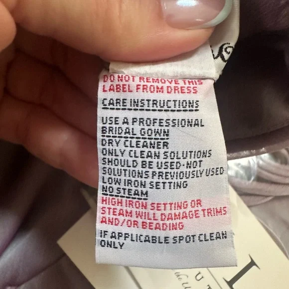 Lavender Strapless Bridesmaid Gown- Size 24- NWT - Picture 8 of 8